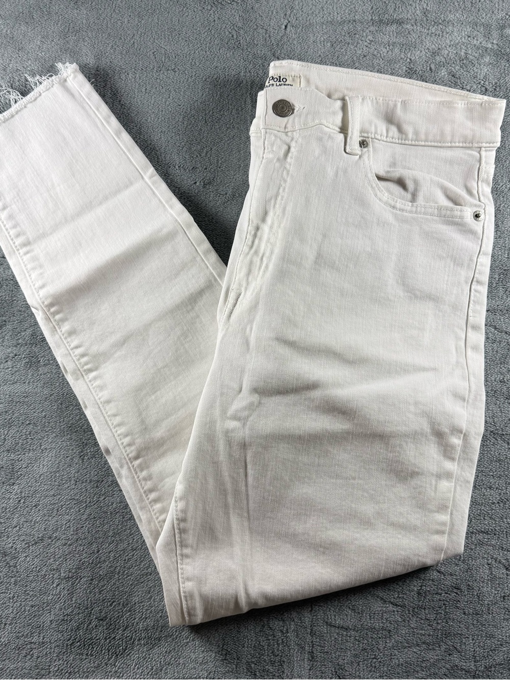Polo Ralph Lauren Tompkins White Skinny High Rise Ankle Jeans Men’s 32 5-Pockets